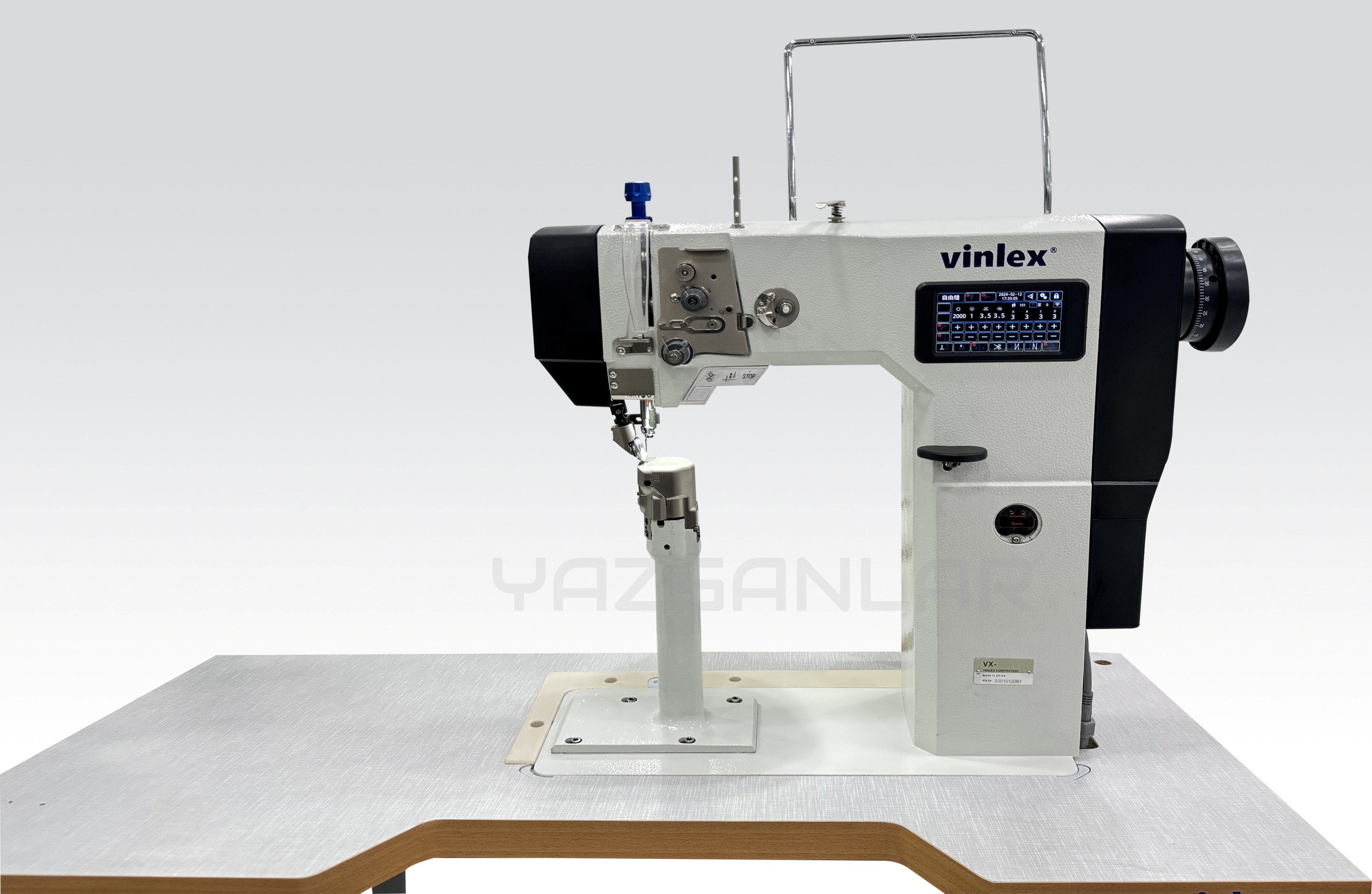 VINLEX VX-447-HRT YENİ NESİL YÜKSEK SÜTUN İPLİK KESİCİLİ SAYA AYAKKABI DİKİŞ MAKİNASI